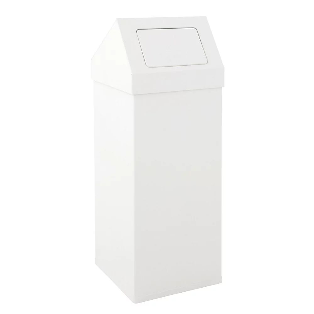 Abfallbehälter mit Push-Deckel Volumen 110 l, BxHxT 390 x 1000 x 390 mm weiß