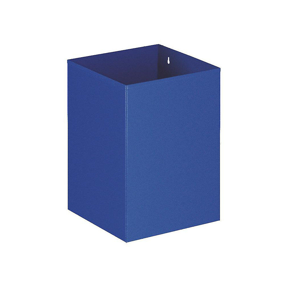 Papierkorb, Stahlblech Volumen 21 l, BxHxT 248 x 248 x 352 mm blau