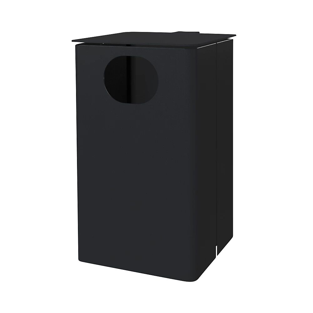 Außen-Abfallbehälter Volumen 35 l, HxBxT 537 x 325 x 388 mm schwarzgrau, ab 10 Stk