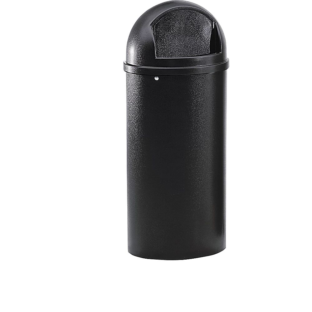 Rubbermaid Abfallbehälter (PE), feuerhemmend Volumen 80 l, HxØ 1070 x 455 mm schwarz