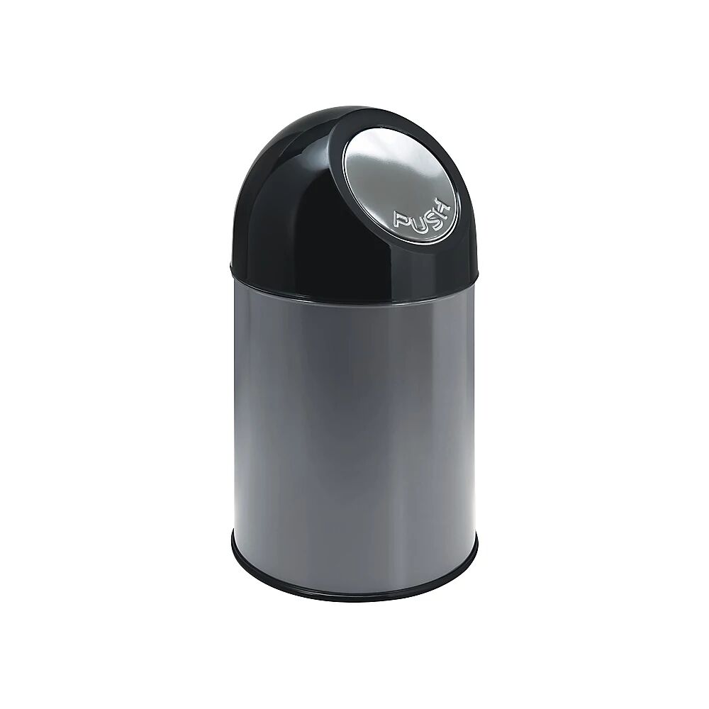 Push-Mülleimer Volumen 30 l, verzinkter Innenbehälter grau, ab 2 Stk