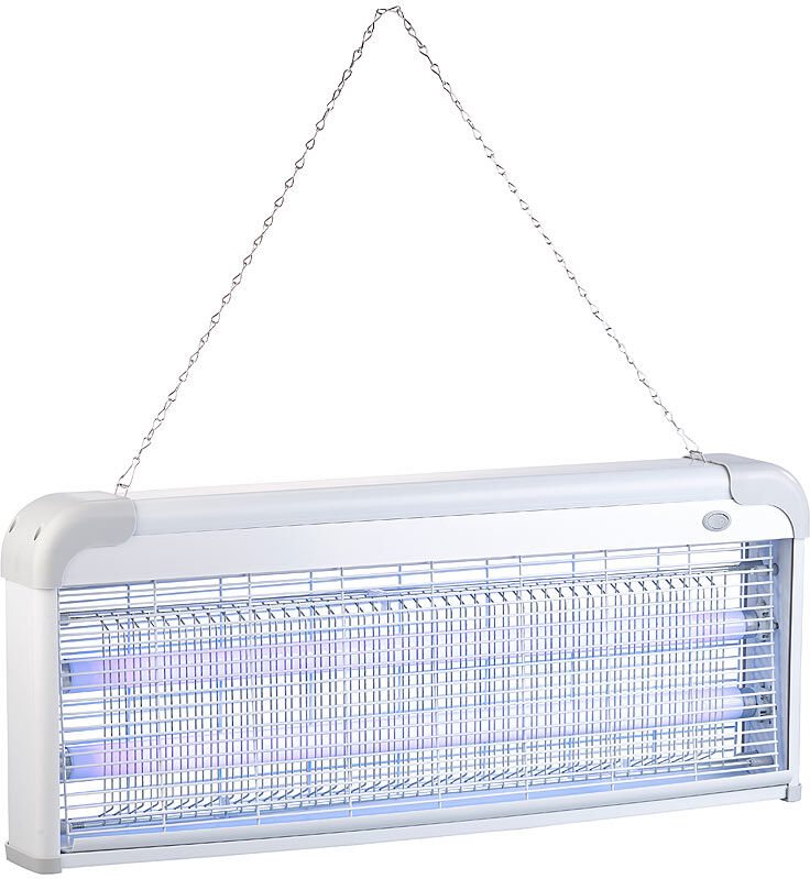 Lunartec UV-Insektenvernichter mit 2 austauschbaren UV-Röhren, 2.800 V, 40 Watt