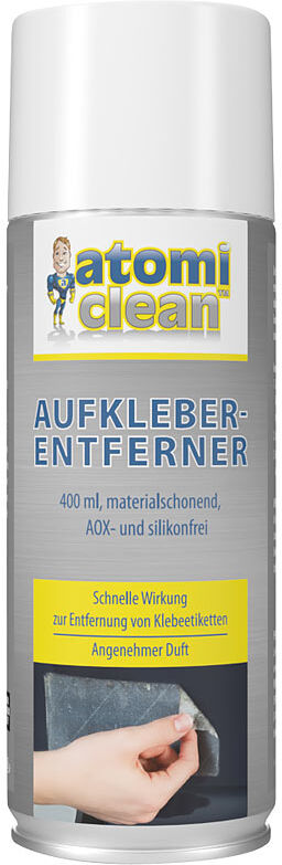 AtomiClean Aufkleber-Entferner, materialschonend, AOX- und silikonfrei, 400 ml