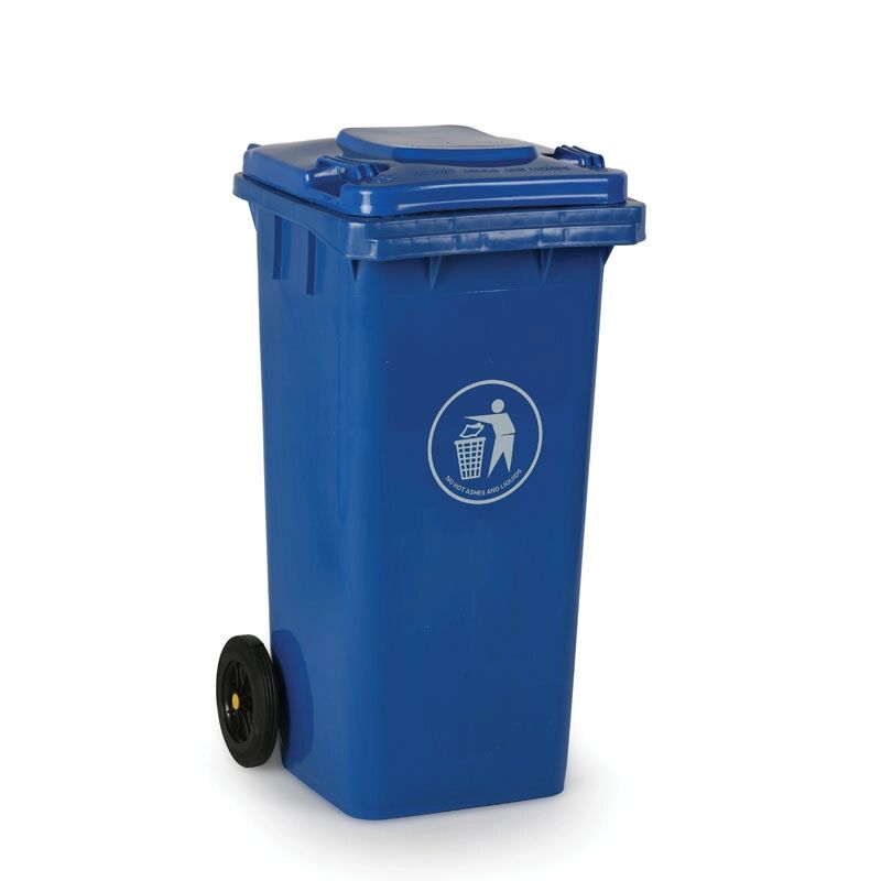 B2B Partner Plastová popelnice na tříděný odpad 120 litrů, modrá