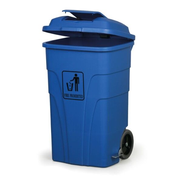 B2B Partner Plastový odpadkový koš na kolečkách koš, 120 l, modrý