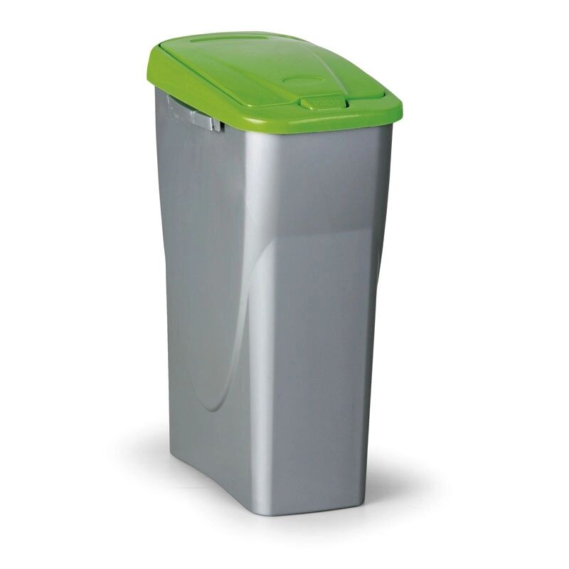 B2B Partner Plastový odpadkový koš s víkem 25 l, zelené víko