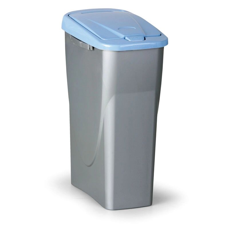 B2B Partner Plastový odpadkový koš s víkem 25 l, modré víko