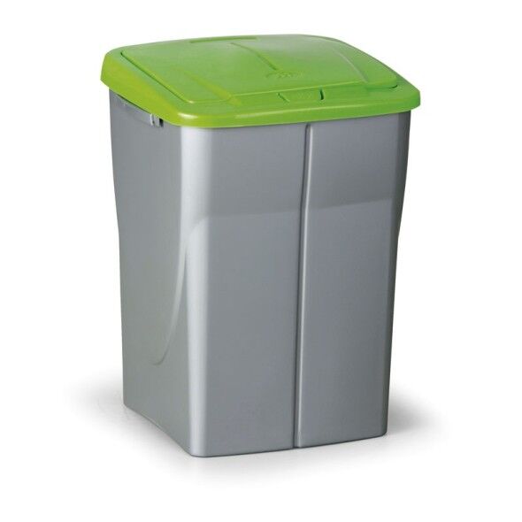 B2B Partner Plastový odpadkový koš s víkem 45 l, zelené víko