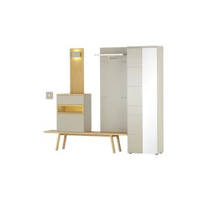 Höffner Garderoben-Set  Stavern ¦ beige ¦ Maße (cm): B: 250 H: 204 T: 35