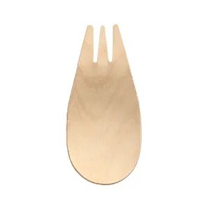 Papstar 1800 Stück Fingerfood - Göffel, Holz  pure  8,2 cm natur