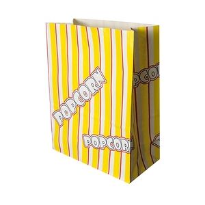 Papstar 500 Stück Popcorn Tüten, Papier & Pergamentersatz 4,5 l, 24,5 x 19 x 9,5 cm, fettdicht