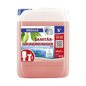 Meditrade MEDIzid Sanitärgrundreiniger - 12 x 1 L Flasche - Sanitärreiniger 12 x 1 L