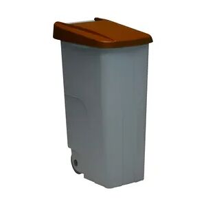 DENOX Geschlossener Abfallbehälter Recyclo 110 Liter. Farbe Braun.