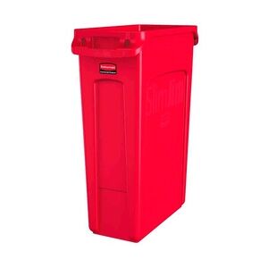 Rubbermaid Slim Jim Mülleimer mit Belüftungskanälen   87 Liter, HxBxT 76,2x28x56cm   Rot von PROREGAL