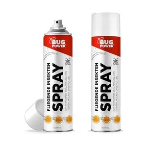 BugPower Spray gegen fliegende Insekten 400 ml - breites Wirkungsspektrum - schnelle Wirkung & mit Knock-Down-Effekt: 2 x 400 ml