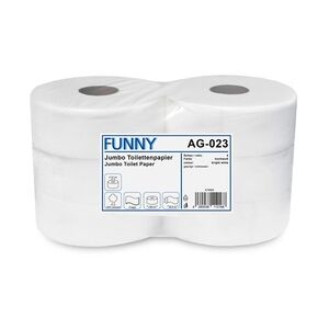 Jumbo Toilettenpapier Funny - 2-lagig - Ø 28 cm - hochweiß - 6 Rollen