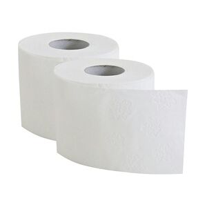 96x Toilettenpapier 3-lagig Kleinrolle Weiss 9,6x11,5 cm