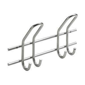 Hettich Garderobenleiste 2 Haken 28,5 x 16,5 x 7,5 cm silber