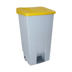DENOX Abfallsammler mit Pedal Selective 120 Liter. Farbe Gelb.