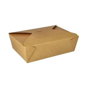 Papstar 150 Stück Lunchboxen, Pappe 2000 ml 15,5 x 21,5 cm x 6,5 cm braun