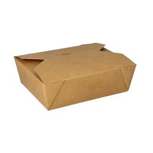 Papstar 150 Stück Lunchboxen, Pappe 1000 ml 13,5 x 16,5 cm x 5 cm braun