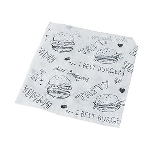 PAPSTAR 1000 Hamburger-Tüten, Pergament-Ersatz 13,5 cm x 13 cm weiss fettdicht