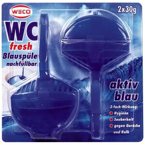 Weco GmbH WECO WC-fresh Blauspüler, 3-fach Wirkung, Nachfüllbar, 1 Packung = 2 x 30 g