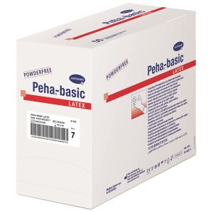 Paul Hartmann AG Peha® basic Latex OP-Handschuhe, puderfrei, Geeignet für alle chirurgischen Eingriffe, 1 Karton = 4 Packungen = 200 Paar, Größe 6