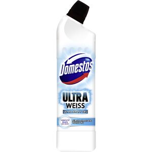 Unilever Deutschland GmbH Domestos WC-Blitz Ultra White Kalk- & Urinsteinreiniger, Reinigt kraftvoll und schafft hygienische Sauberkeit, 750 ml - Flasche