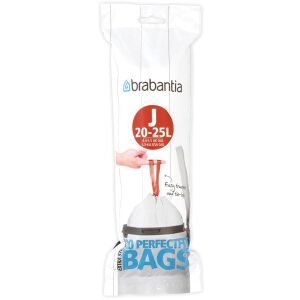 Brabantia International B.V. Brabantia (J) Müllbeutel, 20-25 Liter, Prakitscher Abfallbeutel aus Qualitätskunststoff, 1 Karton = 12 Rollen à 20 Stück = 240 Stück