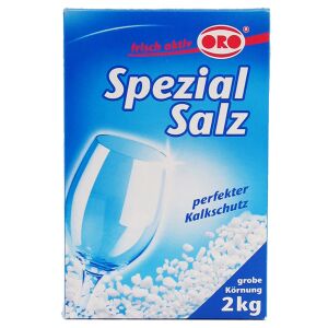 ORO-Produkte Marketing ORO-frisch-aktiv® Spezial-Salz für Geschirrspülmaschinen, Kalkschutz, Grobe Körnung, 1 Packung = 2000 g