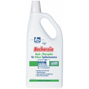 Dr. Becher GmbH Dr. Becher Becharein Nach-/Klarspüler, Saurer Nachspüler für Gläserspülautomaten, 1 Karton = 6 Henkelflasche à 2 Liter