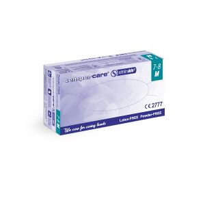 HARPS Europe GmbH Sempercare® Einmalhandschuhe Nitrile Skin2, puderfrei, Farbe: lavendel-blau, 1 Packung = 200 Stück, Größe M