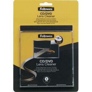 Fellowes CD/DVD Linsenreiniger, Zur Reinigung von CD-Laufwerken zur Optimierung der Lesefunktion, 1 Packung = 1 Stück