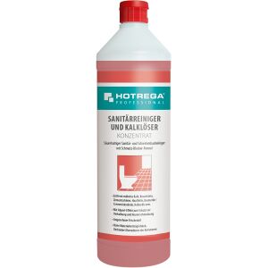 HOTREGA® GmbH HOTREGA® PROFESSIONAL Sanitärreiniger und Kalklöser, Grundreiniger zur Entfernung von Kalk, Kesselstein und Zementschleier, 1 Liter - Flasche