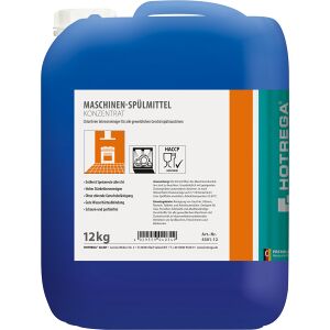 HOTREGA® GmbH HOTREGA® PROFESSIONAL Maschinenspülmittel, Chlorfreier Intensivreiniger für alle gewerblichen Geschirrspülmaschinen, 12 kg - Kanister