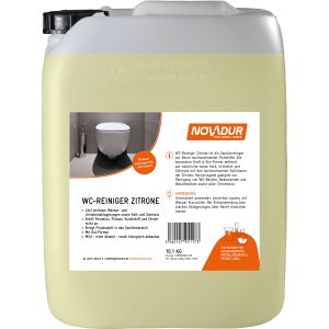 NOVADUR PRODUKTCHEMIE GmbH NOVADUR WC-Reiniger Zitrone, auf Basis nachwachsender Rohstoffe, 10 l - Kanister