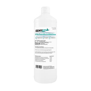 SemyCare Flächendesinfektion, Gebrauchsfertiges, alkoholisches Desinfektionsmittel, 1 Karton = 12 Flaschen à 1 Liter