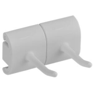 Vikan GmbH Vikan Doppelhakenmodul, Hygienische Wandhalterung für zwei Geräte, Farbe: Weiß
