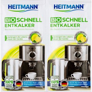 Brauns-Heitmann GmbH & Co. KG HEITMANN Bio Schnell Entkalker, Kalklöser entkalkt schonend, gründlich und lebensmittelsauber, 1 Packung = 2 x 25 g = 50 g