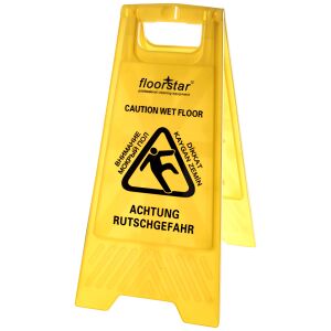 Floorstar GmbH Floorstar Warnschild WAS 1, „Achtung Rutschgefahr”, Maße: 2,5 x 30 x 62,5 cm