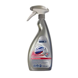 Diversey Deutschland GmbH & Co. OHG Domestos Sanitärreiniger 4in1, Sanitärreiniger mit desinfizierender und desodorierender Wirkung, 0,75 Liter - Sprühflasche