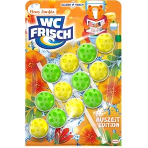 Henkel AG & Co. KGaA WC Frisch WC-Reiniger Kraft Aktiv Auszeit Edition, 3 x 50g, Duftspüler mit 4-facher Aktivstoff Kombination, 1 Packung = 3 Stück, News Junkie