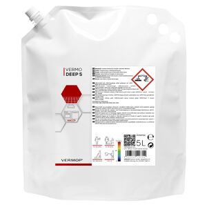 VERMOP Salmon GmbH Vermop Vermo Deep S Saurer Grundreiniger, Tiefenwirkung, Geruchsneutraler Bodenreiniger für eine kraftvolle und effektive Reinigung, 5 Liter - Bag