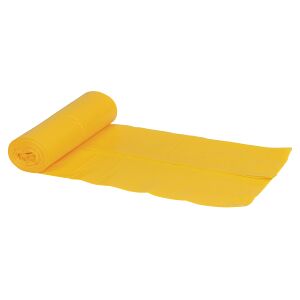 ABENA® Müllbeutel Sækko Boy, 60 Liter, gelb, Perforierte Abfallsäcke mit einer hohen Reißfestigkeit, 1 Rolle, Farbe: gelb