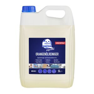 Walter Schmidt Chemie GmbH ROBBYROB Professional Textil Orangenreiniger, Konzentrat, Reiniger zur Entfernung von Tinten- und Kugelschreiberflecken aus Textilien, 5 Liter - Kanister