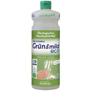 DR. SCHNELL GmbH & Co. KGaA Dr. Schnell Spülmittel Grün & mild eco, pH-neutral, Ökologisches Handspülmittel, sehr mild zur Haut, 1 Liter - Flasche