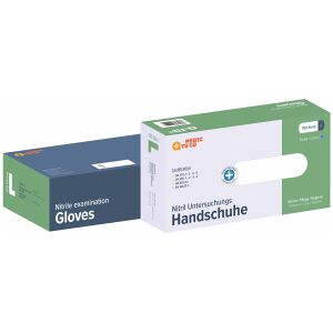 Medic To Go Nitril Untersuchungshandschuh, blau, puderfrei, Nitril Einweghandschuhe mit einer optimalen Passform und hoher Griffsicherheit, 1 Packung = 100 Stück, Größe L (8)