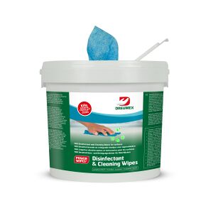 Dreumex B.V. Dreumex Disinfection & Clean Wipes Desinfektionstücher, blue, Oberflächendesinfektionstücher zum Reinigen und Desinfizieren ohne Alkohol, 1 Eimer = 700 Tücher