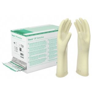 B. Braun Vasco® OP Sensitive - OP Handschuh, Aus hochelastischem Naturlatex, steril, Farbe: weiß, 1 Packung = 40 Paar, Größe 9